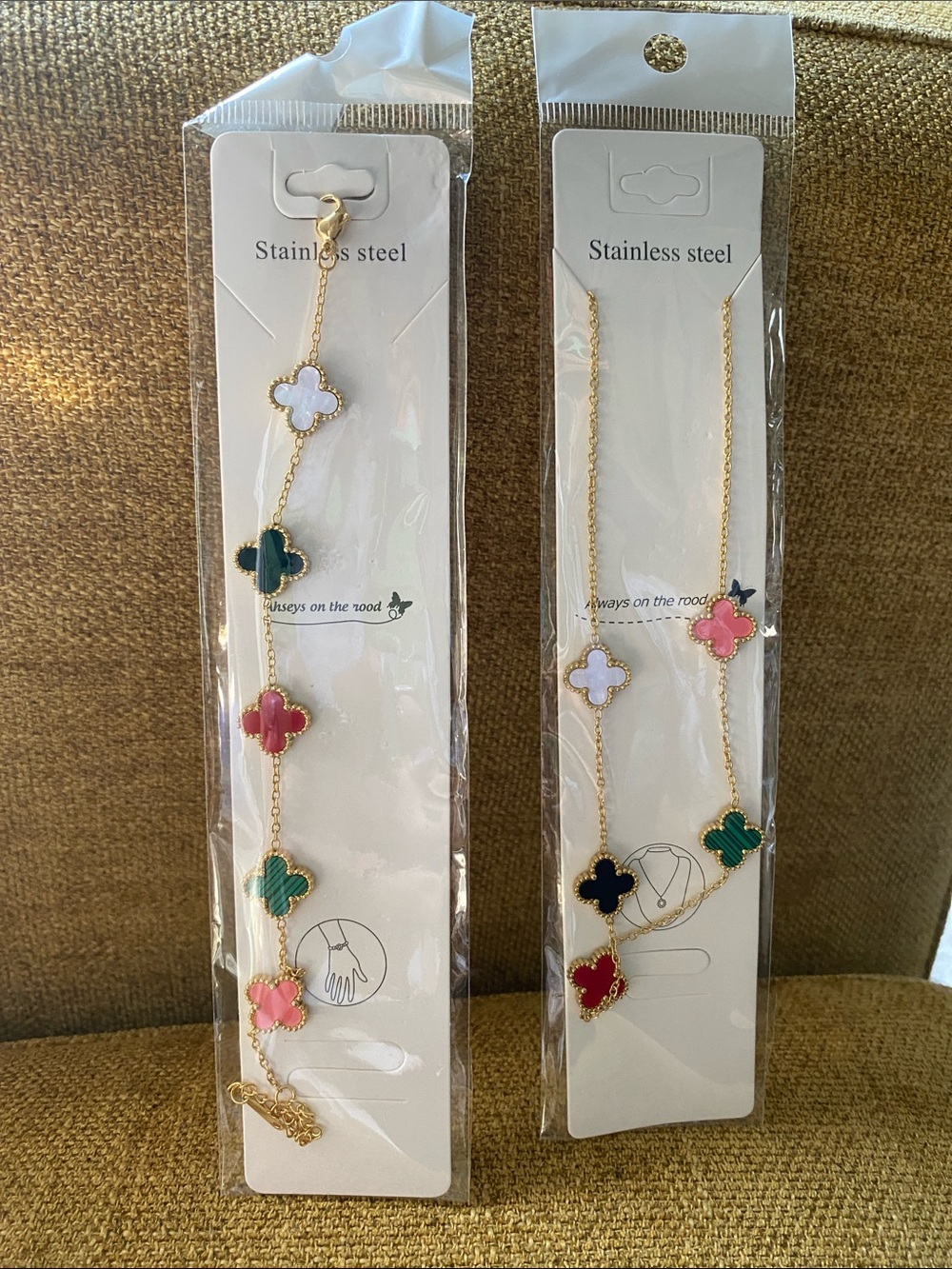Matching necklace and bracelet